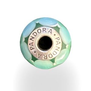 Pandora turquoise and green charm